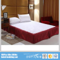 Hotel Linen Telas decorativas de alto grado Five Pleats Hotel de 5 estrellas 100% poliéster Hotel Fitted Bed Skirt